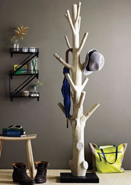 Natural Wooden Hat Holders for Living Room