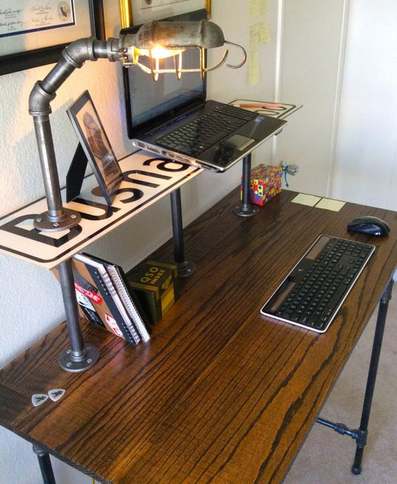 DIY Industrial Computer Desk