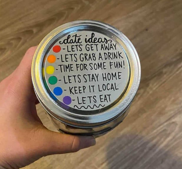 Creative Jar Lid Writing