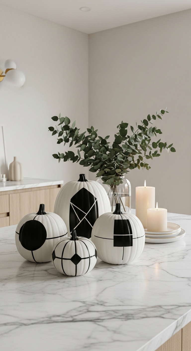 Modern Monochrome Pumpkins