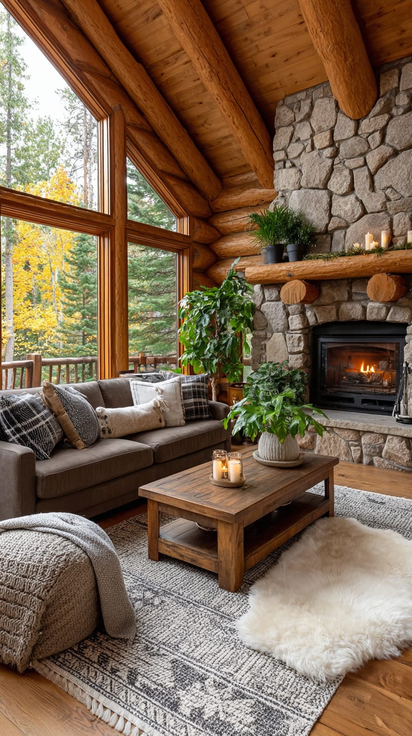 Cabin Retreat with Stone Fireplace