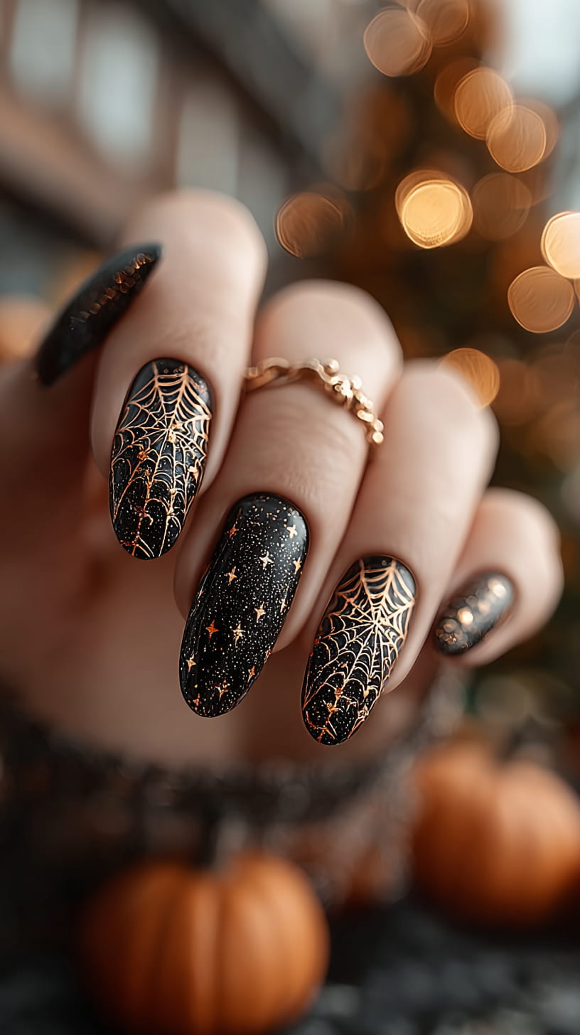 Midnight Spider Webs