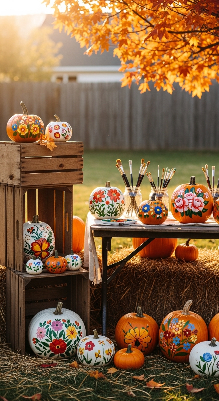 Floral Harvest Pumpkins