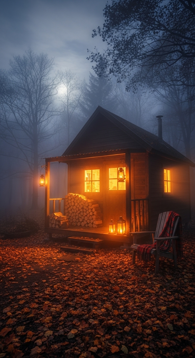 Misty Forest Cabin Glow