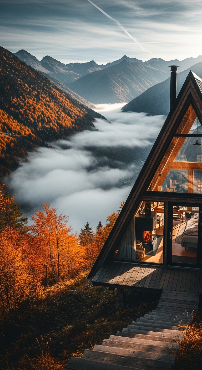 A-Frame Cabin Above the Clouds
