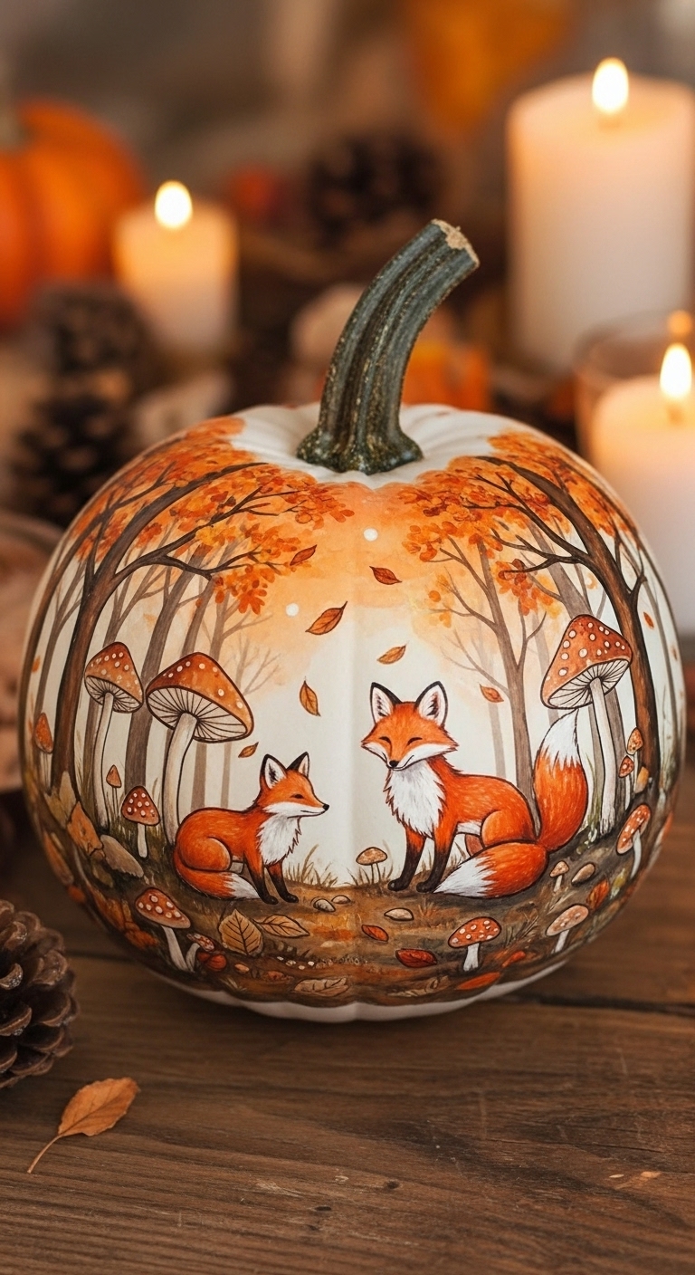 Whimsical Woodland Foxes