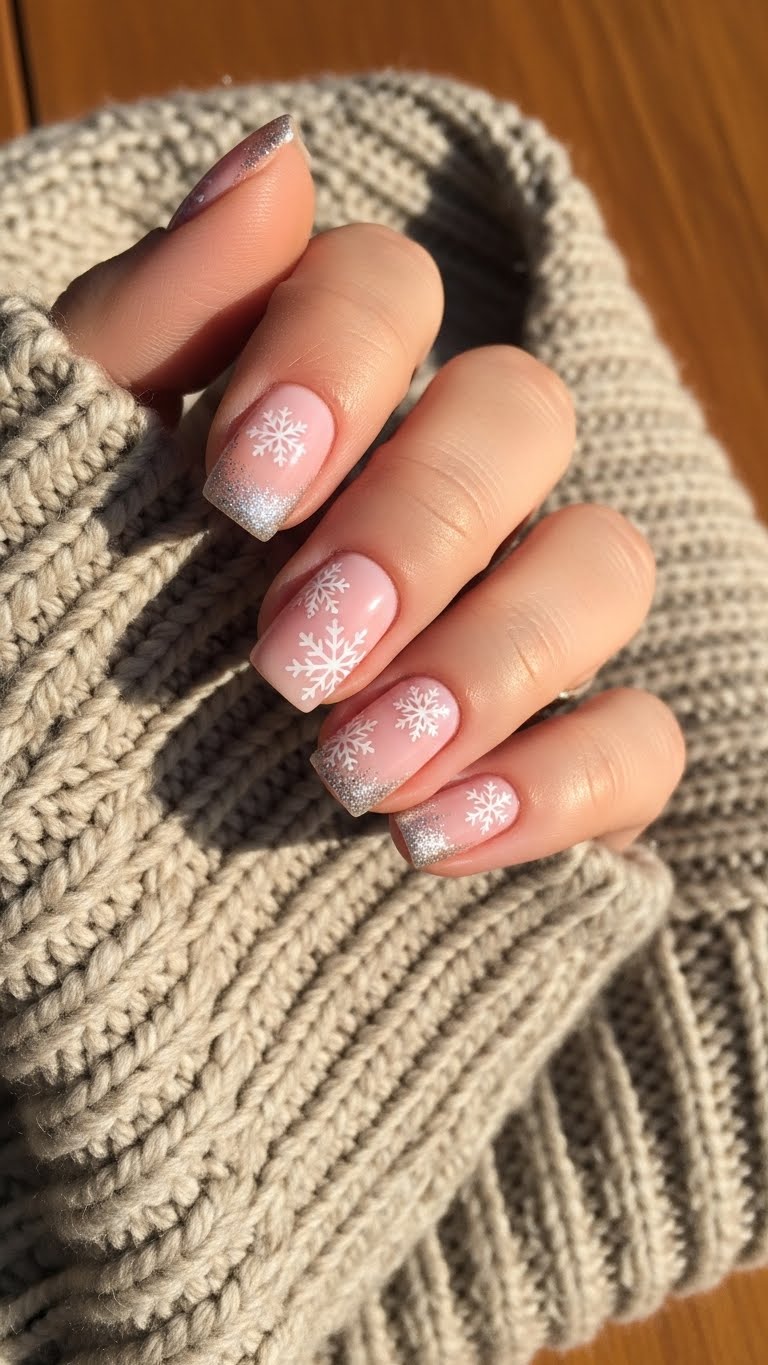 Soft Silver Snowflake Glow