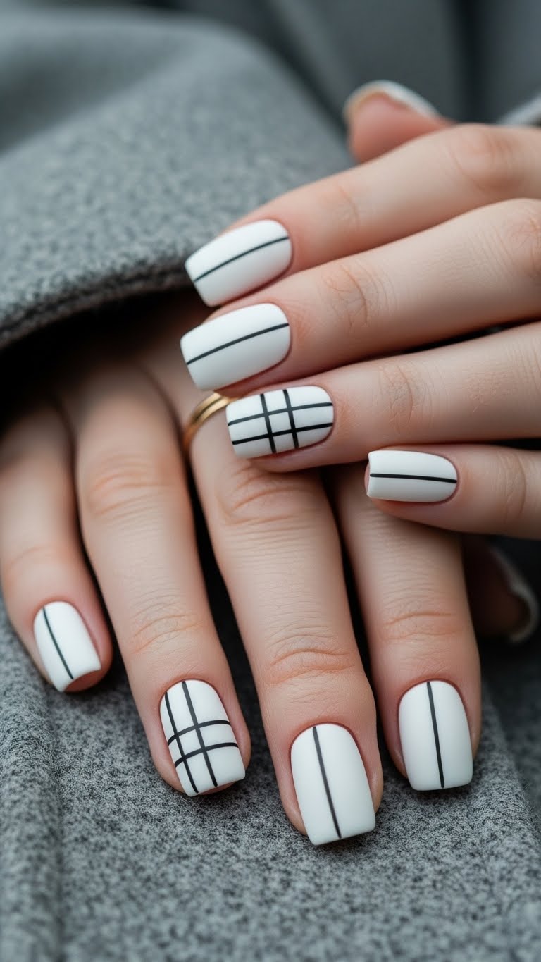 Modern White Line Art