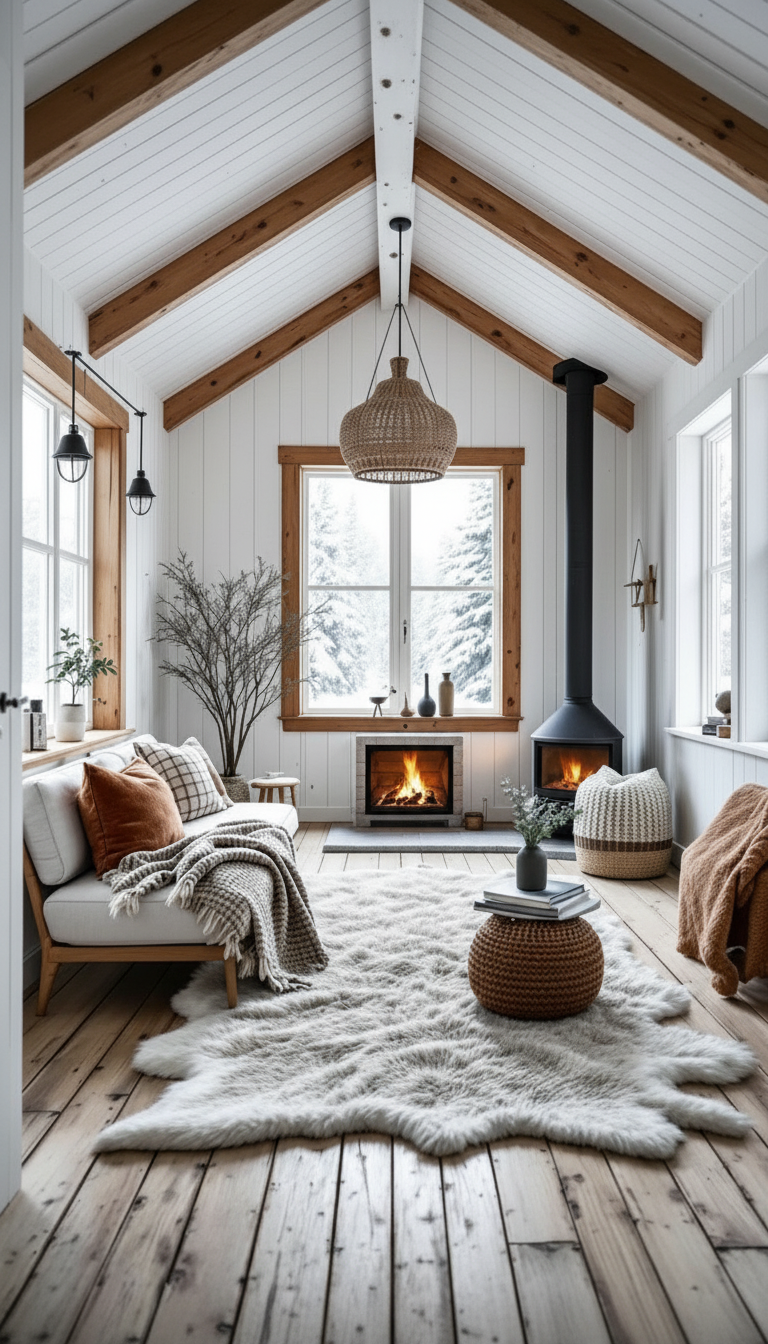 Warm Scandinavian Living Room