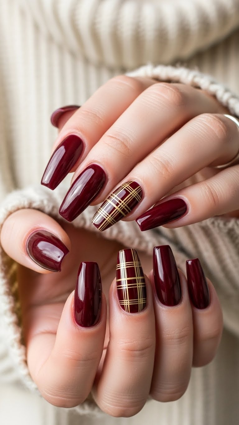 Elegant Burgundy Plaid
