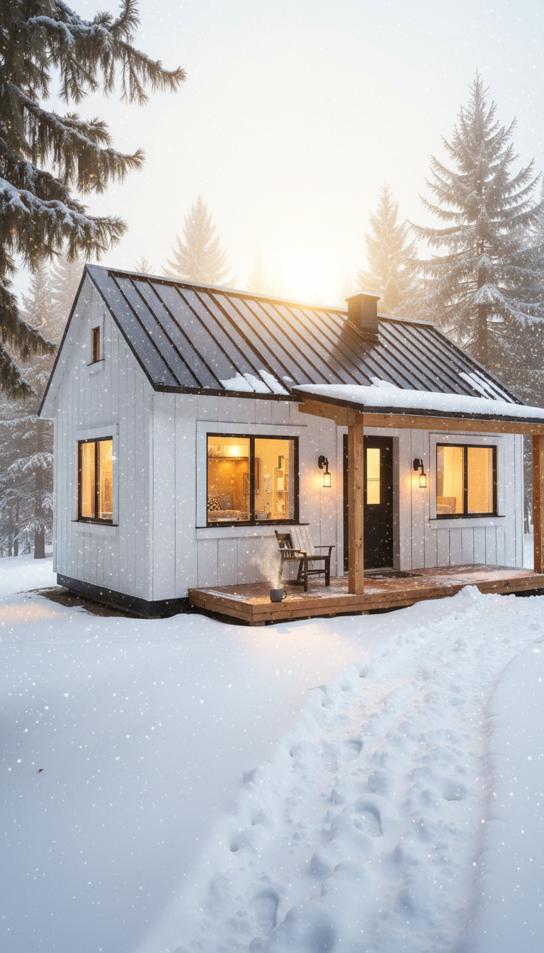 Snowy Cottage Serenity