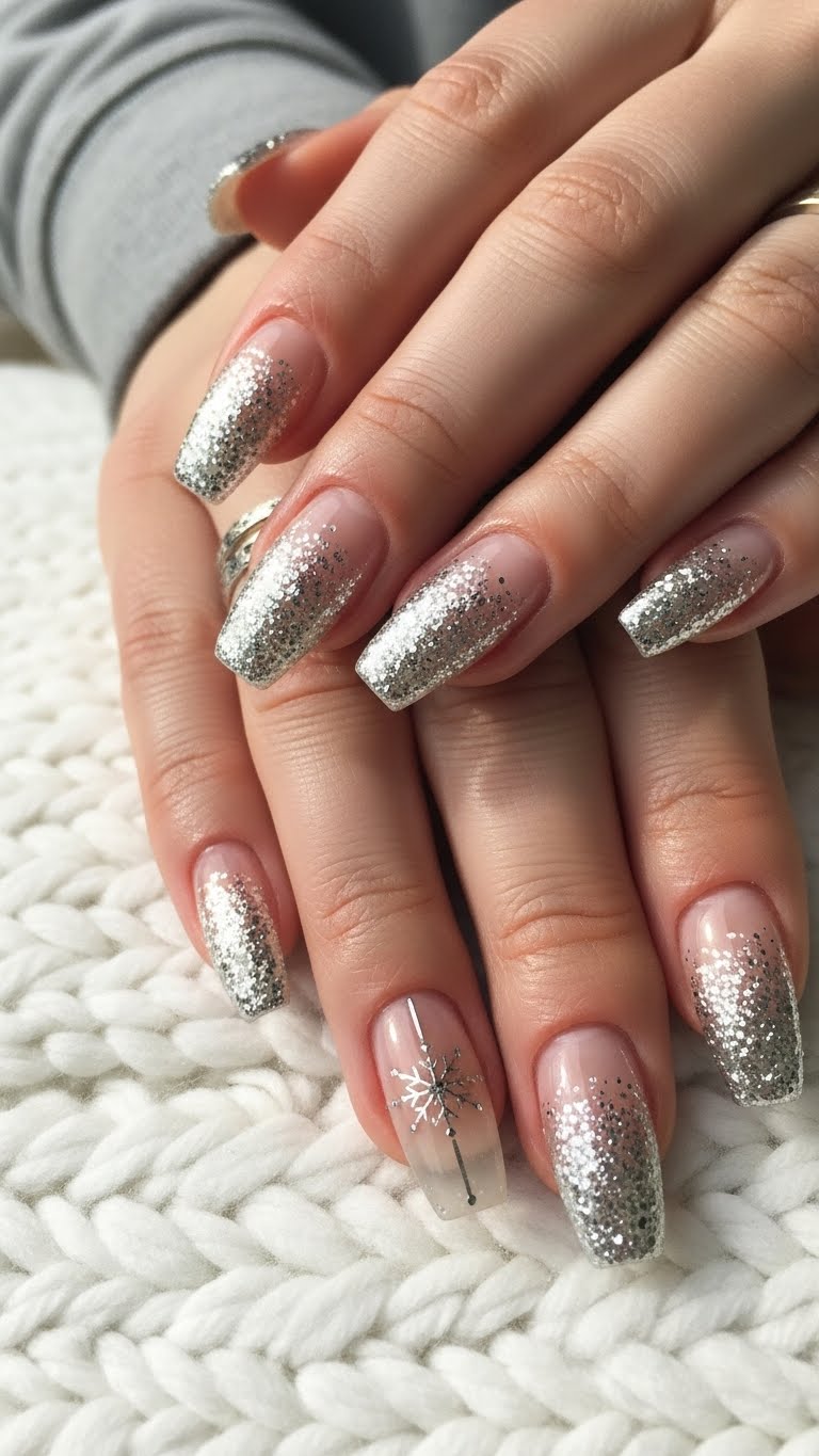 Silver Glitter Cascade