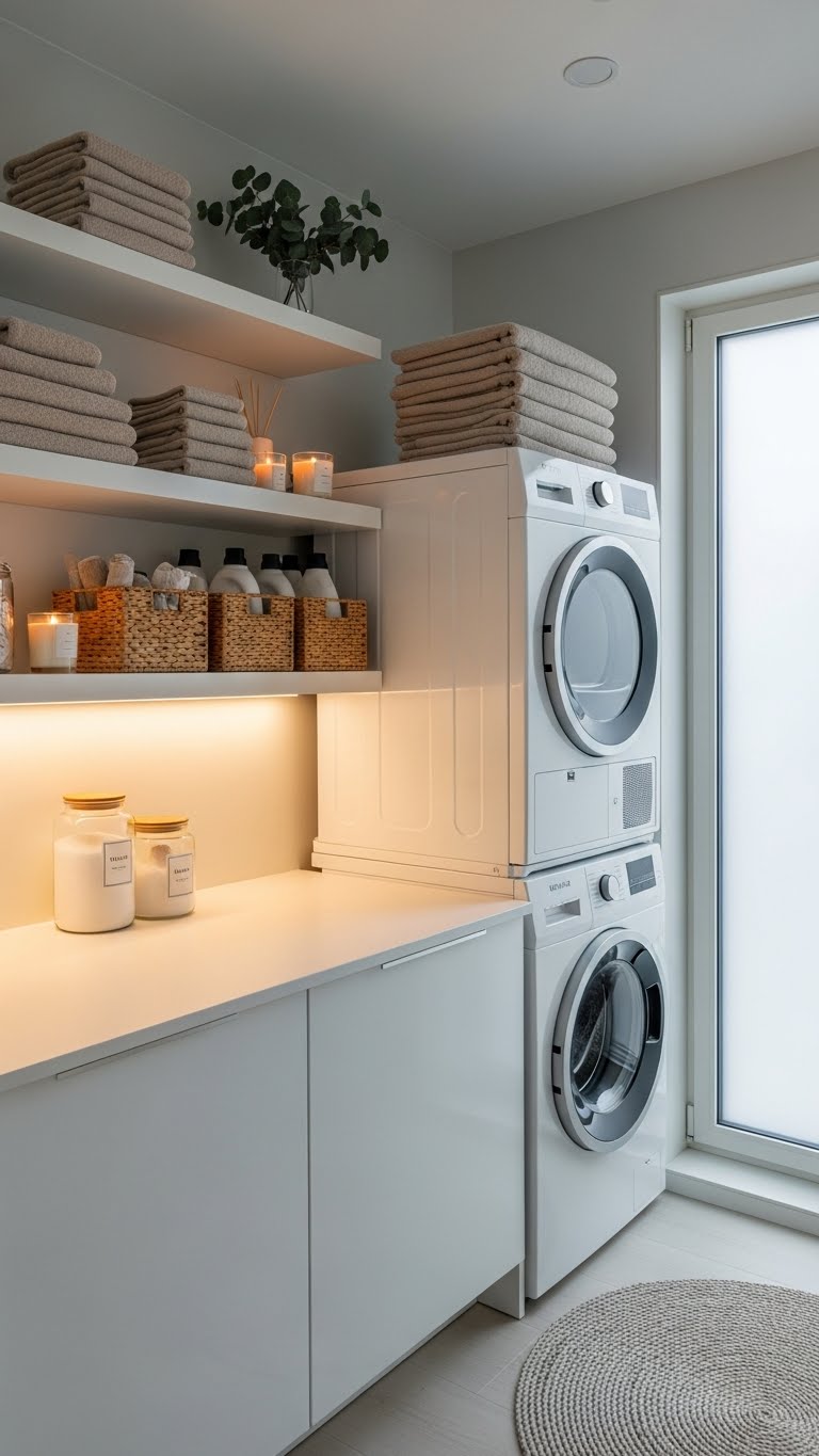 Calm & Minimal Laundry Space