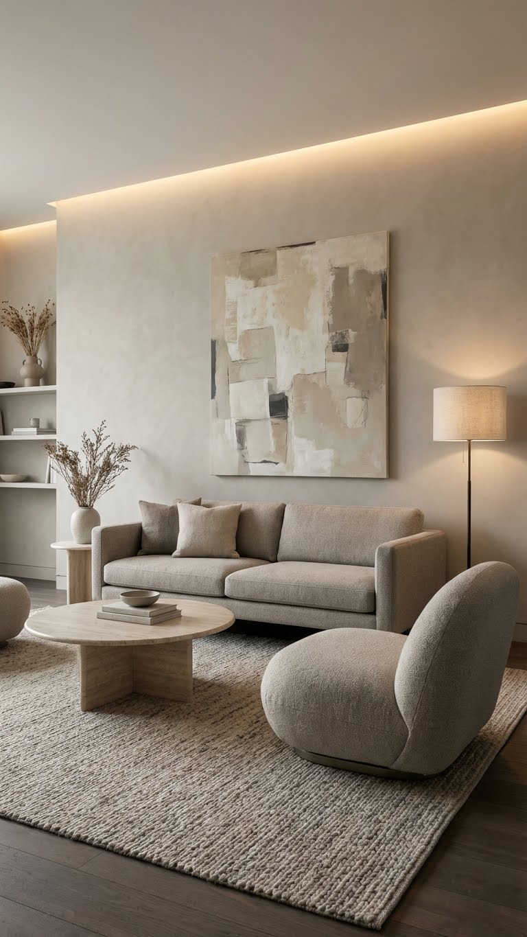 Monochrome Neutrals with Soft Contrast