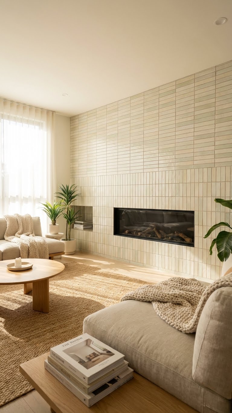 Soft Neutral Vertical Tile Elegance