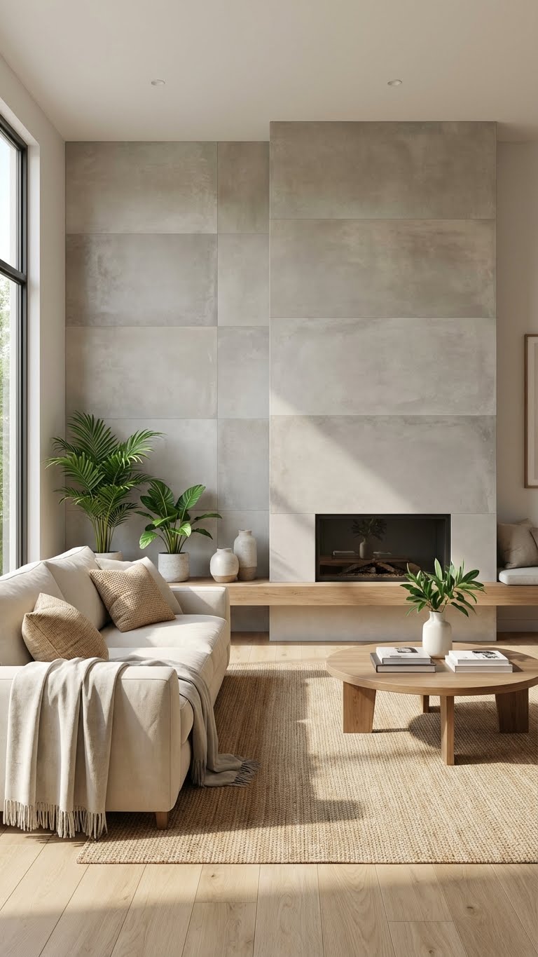 Large Format Stone Tile Minimalism