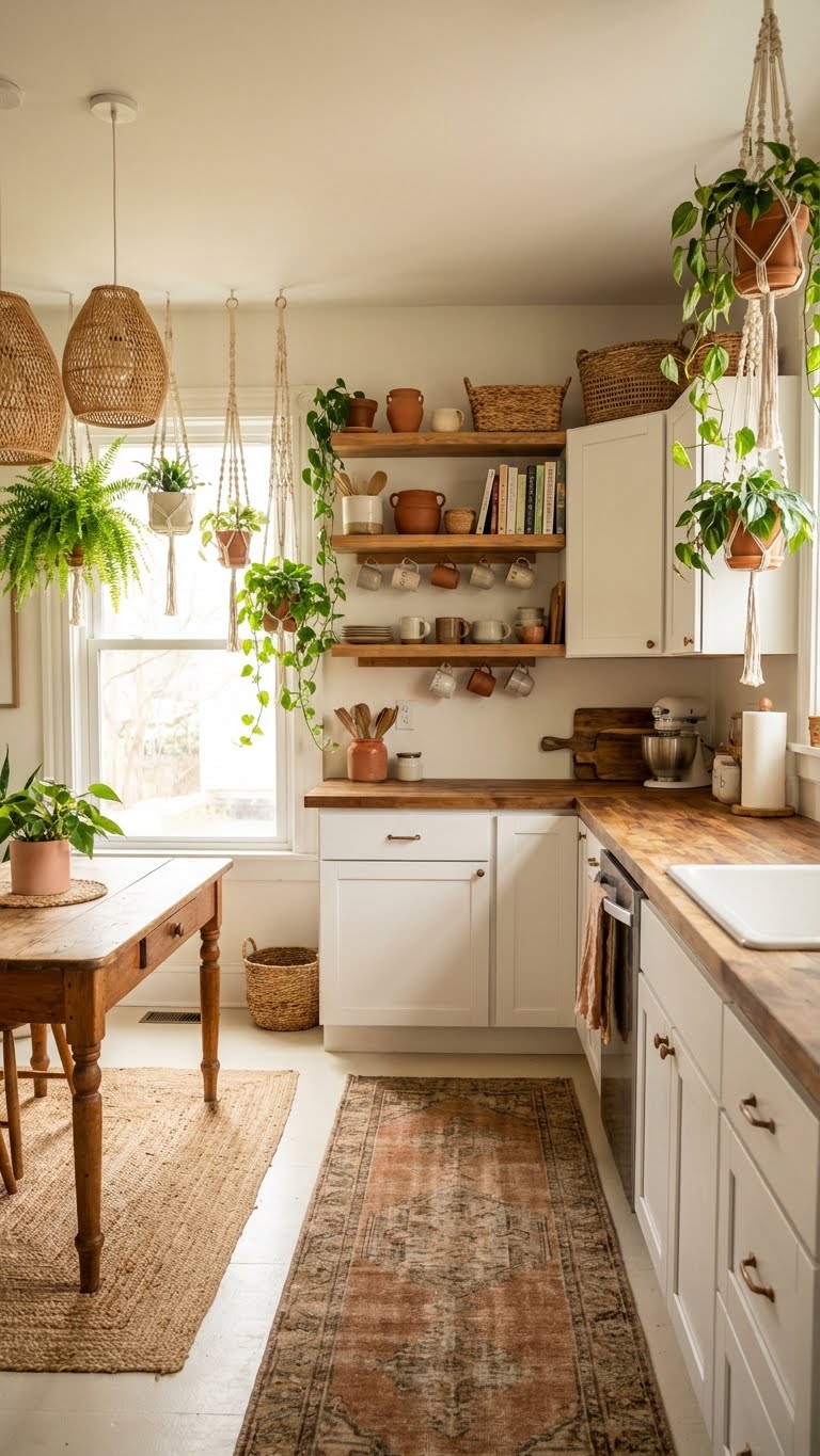 Cozy Kitchen Styled With Natural Textures