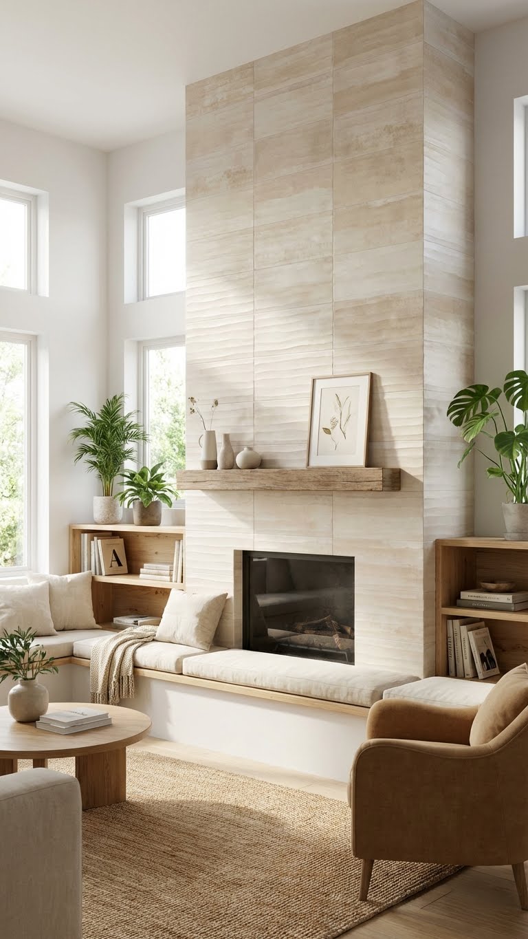 Soft Layered Stone Tile Design