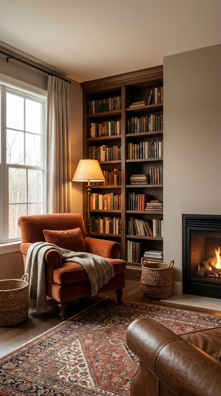 Reading Nook with Built-In Library