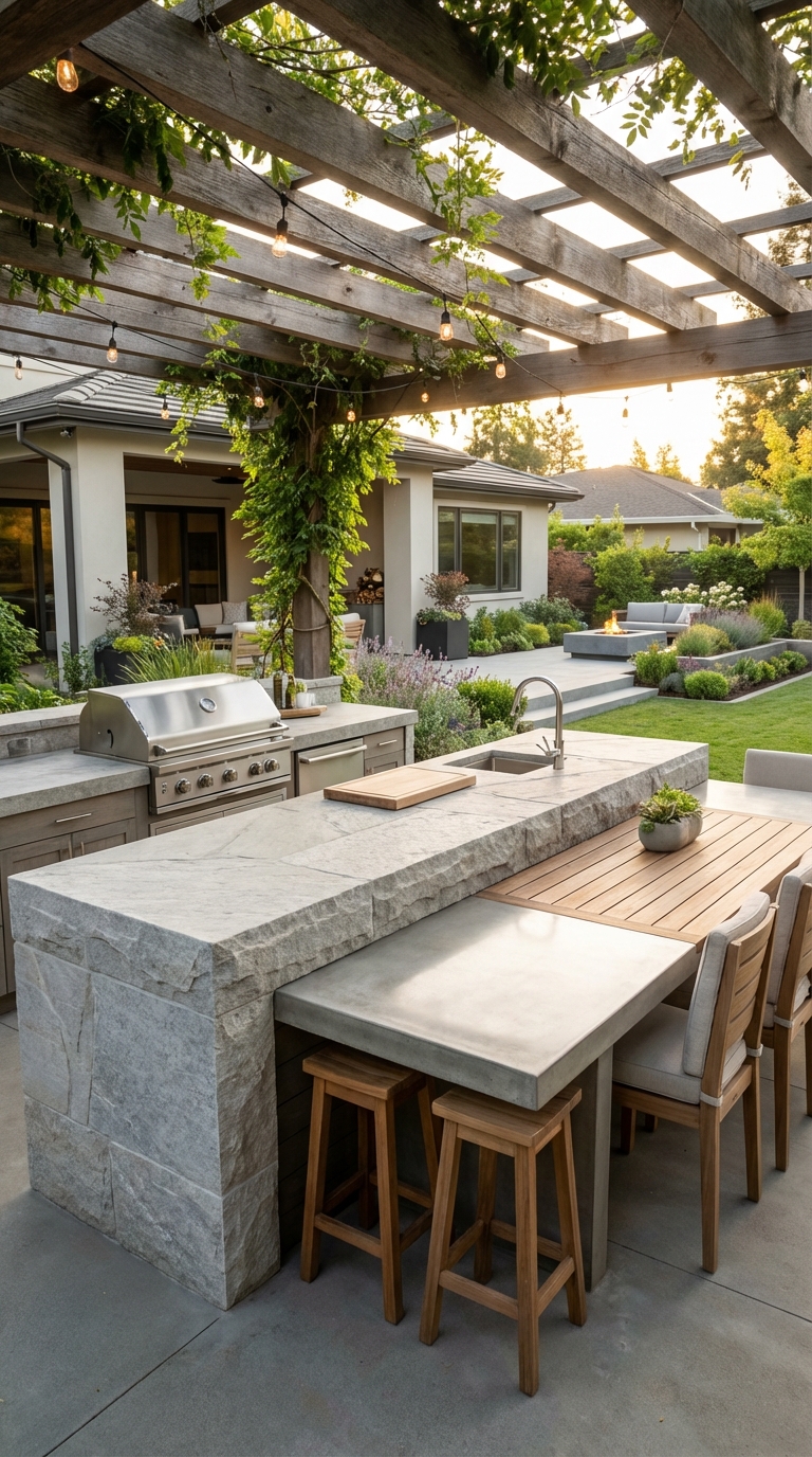 Luxury Pergola Island With Tropical Views