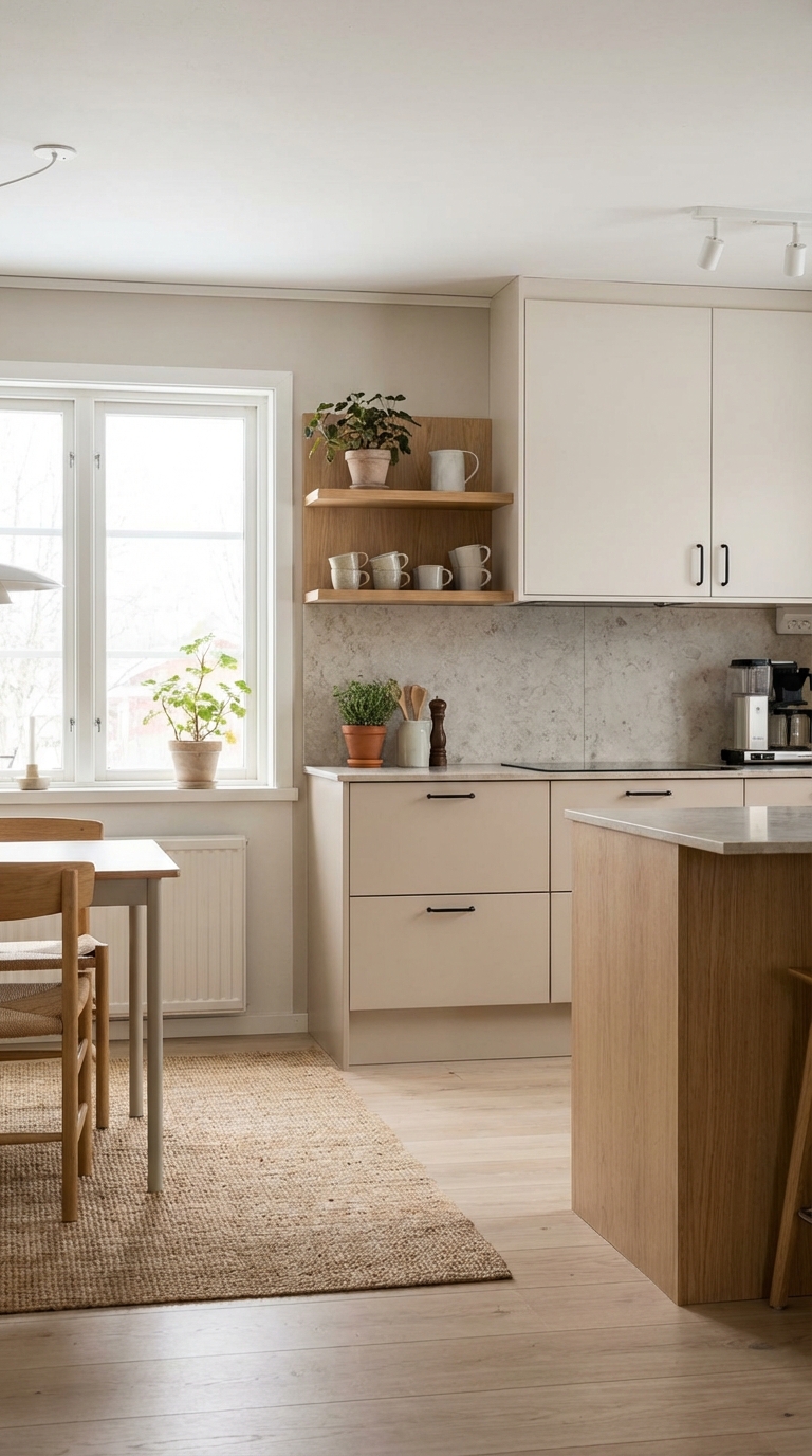 Soft Beige Contemporary Cabinets