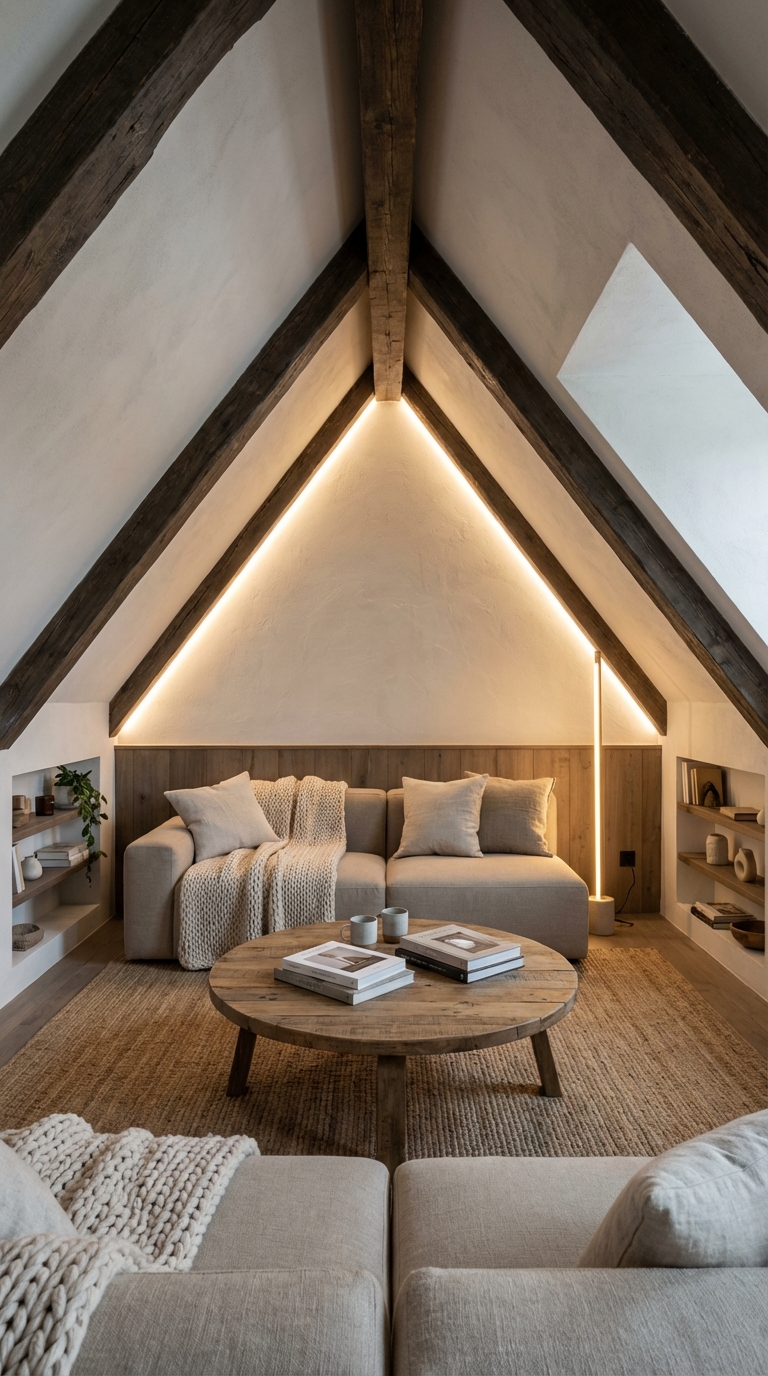 Modern Attic Family Room