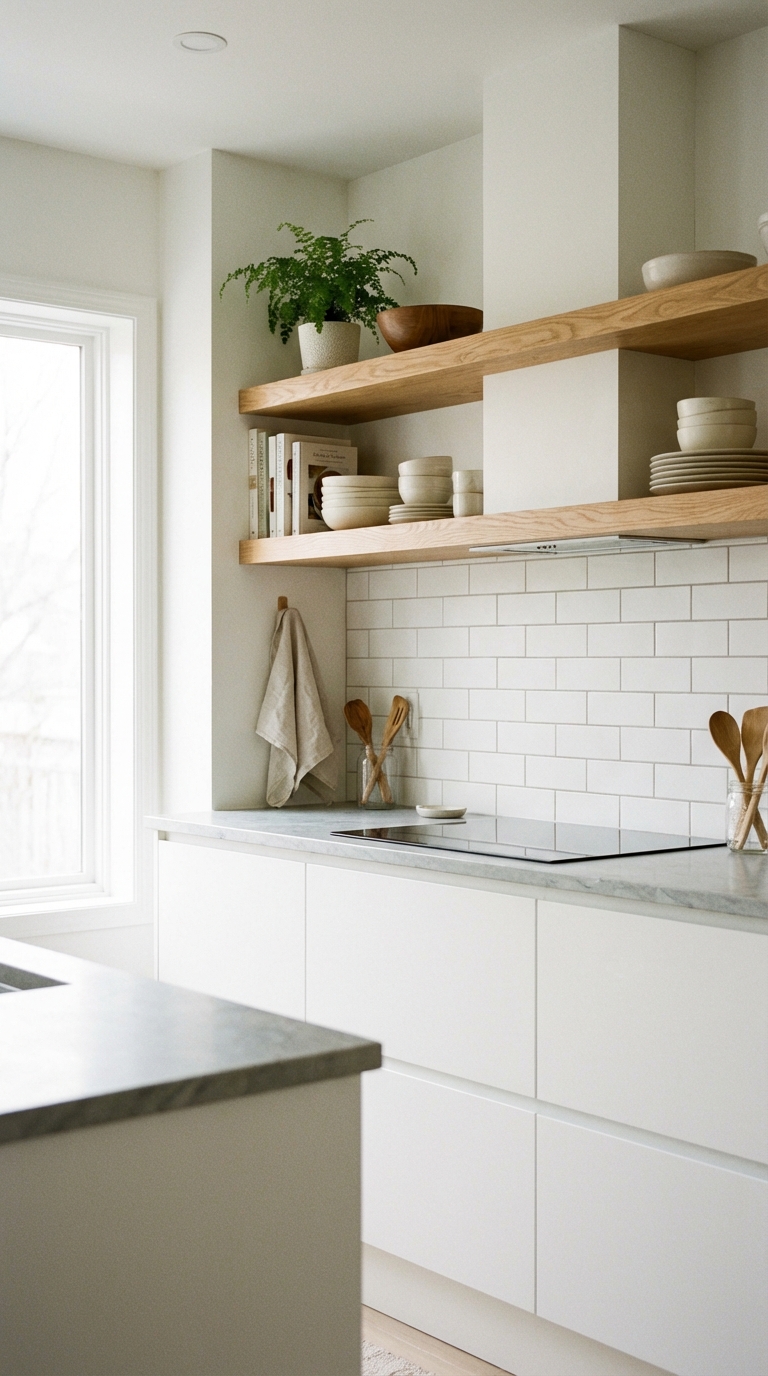 Natural Wood Framed Cabinets