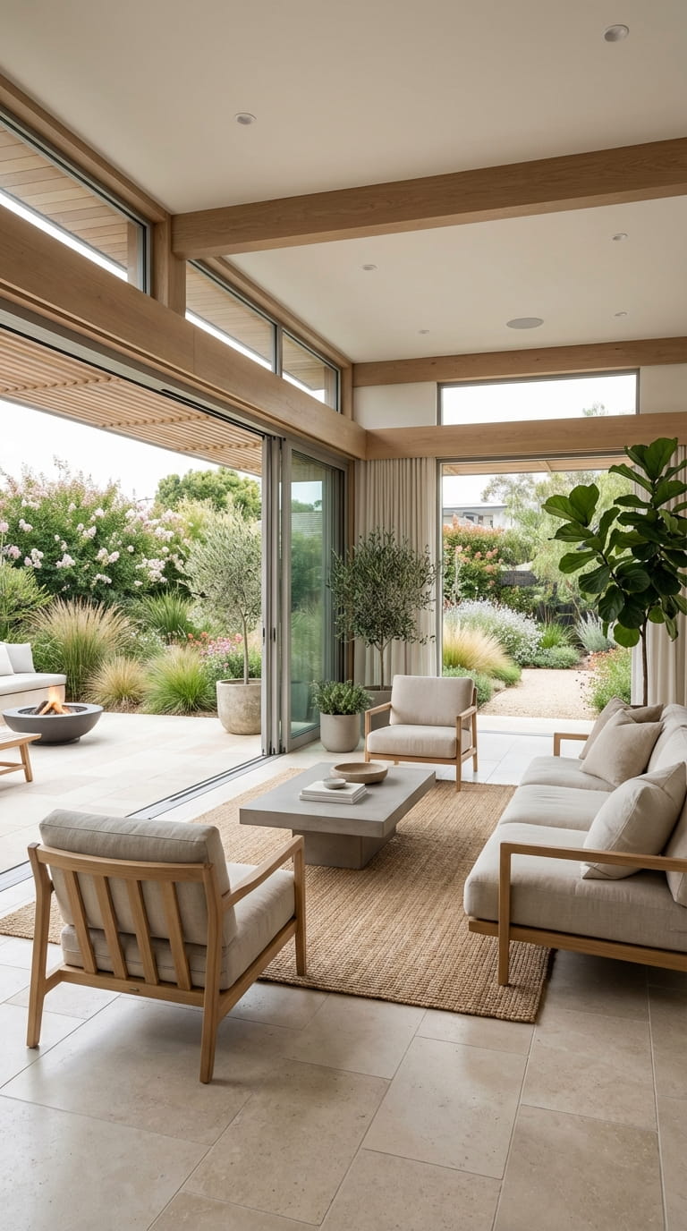 Indoor Outdoor Sunroom Lounge Connection
