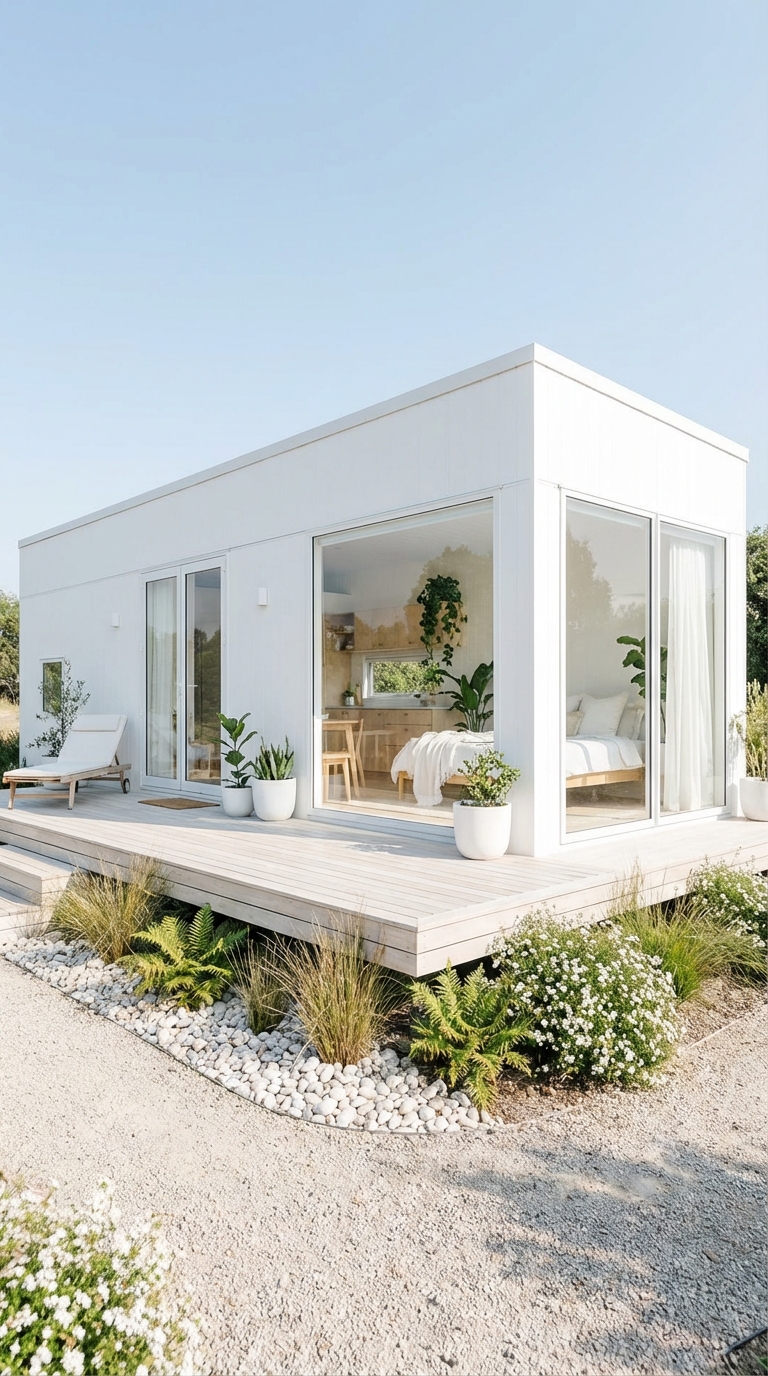 Modern Tiny Retreat with Natural Pathways