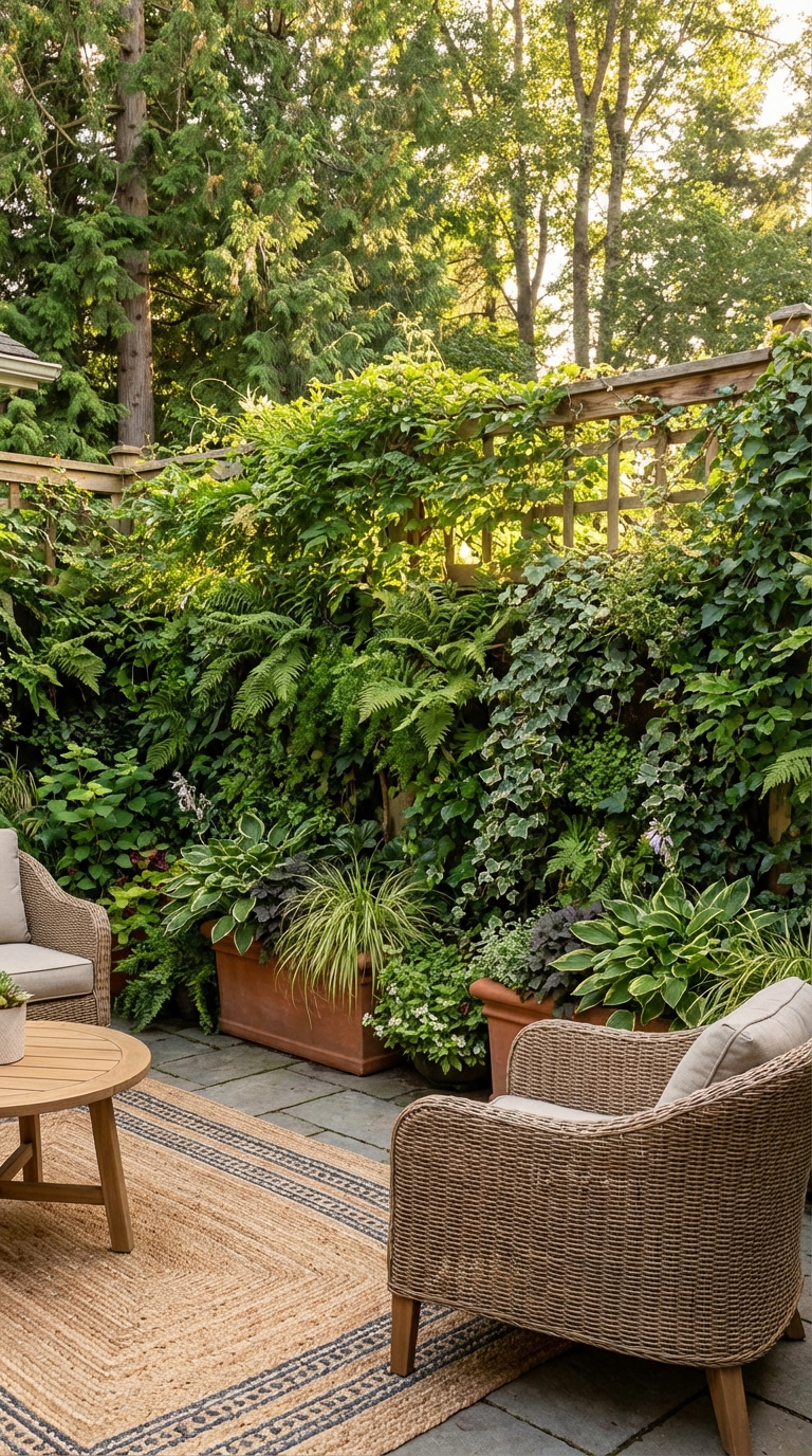 Lush Living Wall Privacy Fence Concept