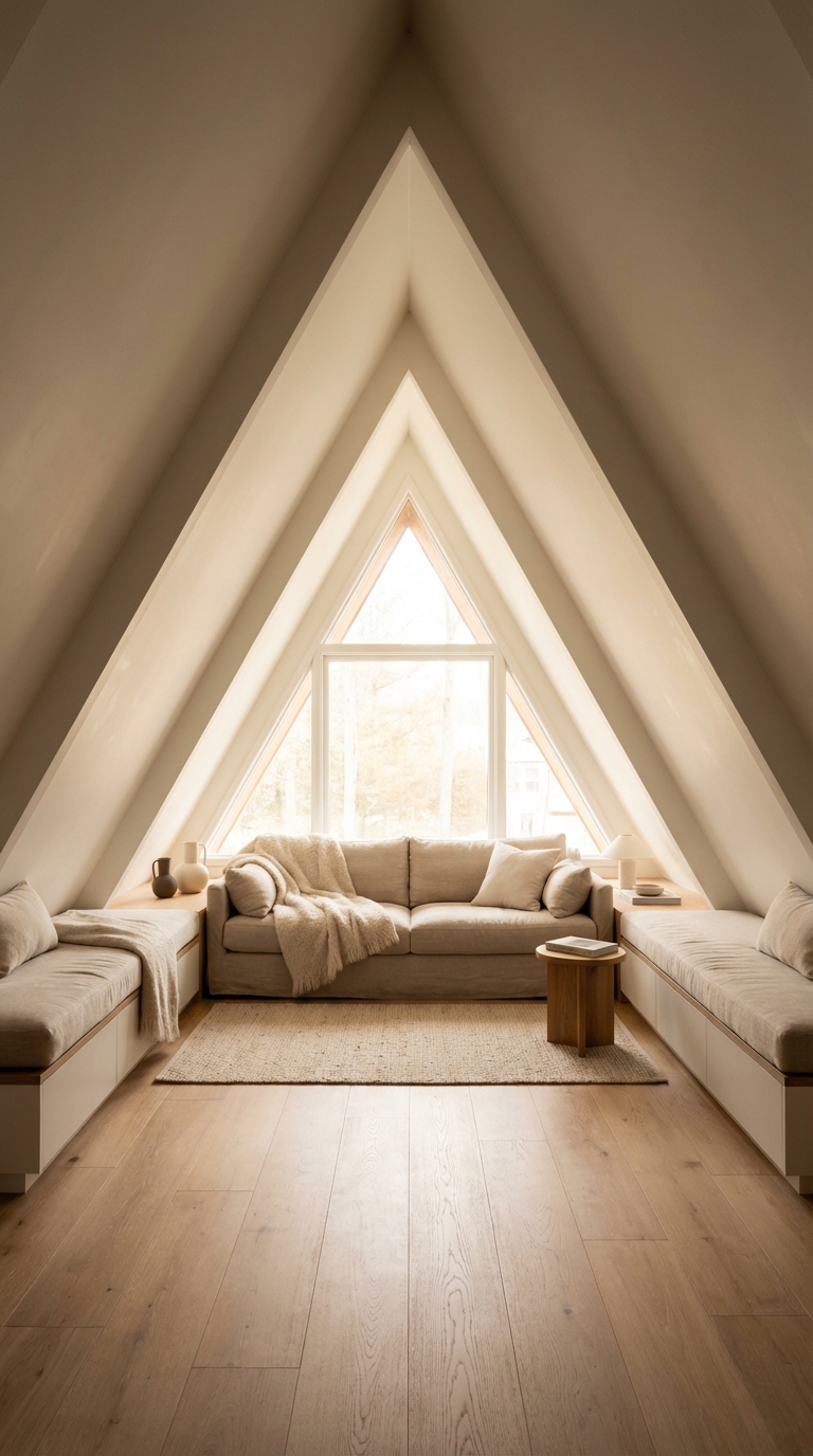 Minimal A-Frame Lounge Space