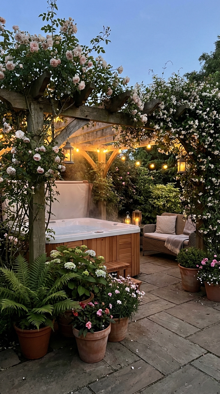 A Natural Garden Gazebo Blending into the Landscape