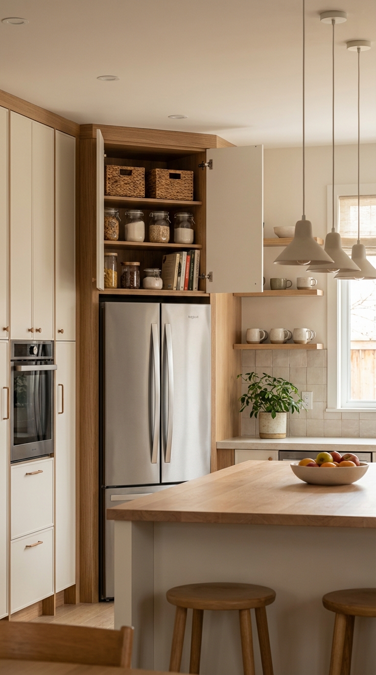 Smart Pantry Cabinet Above Fridge