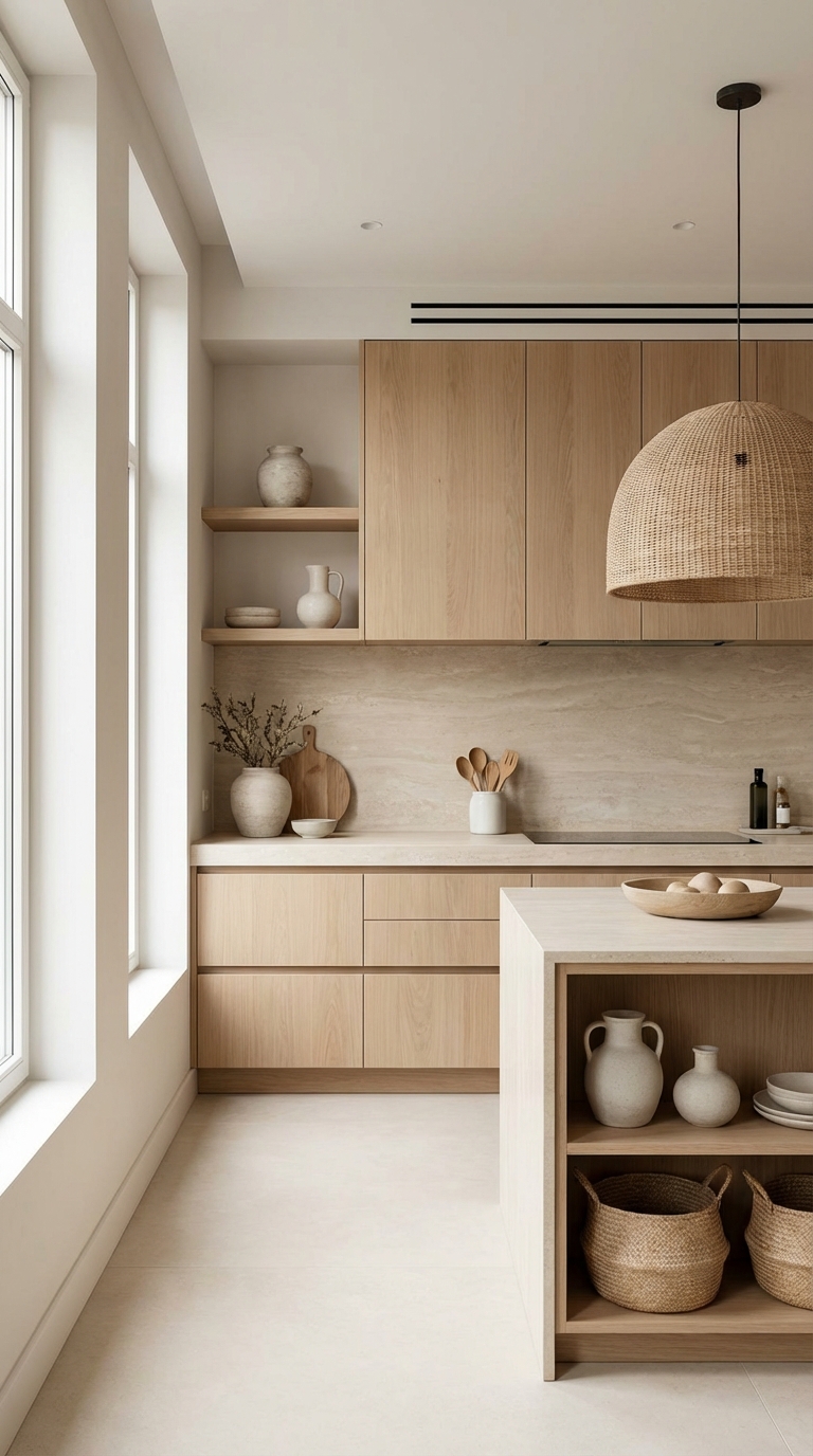 Soft Minimalist Scandinavian Style Kitchen