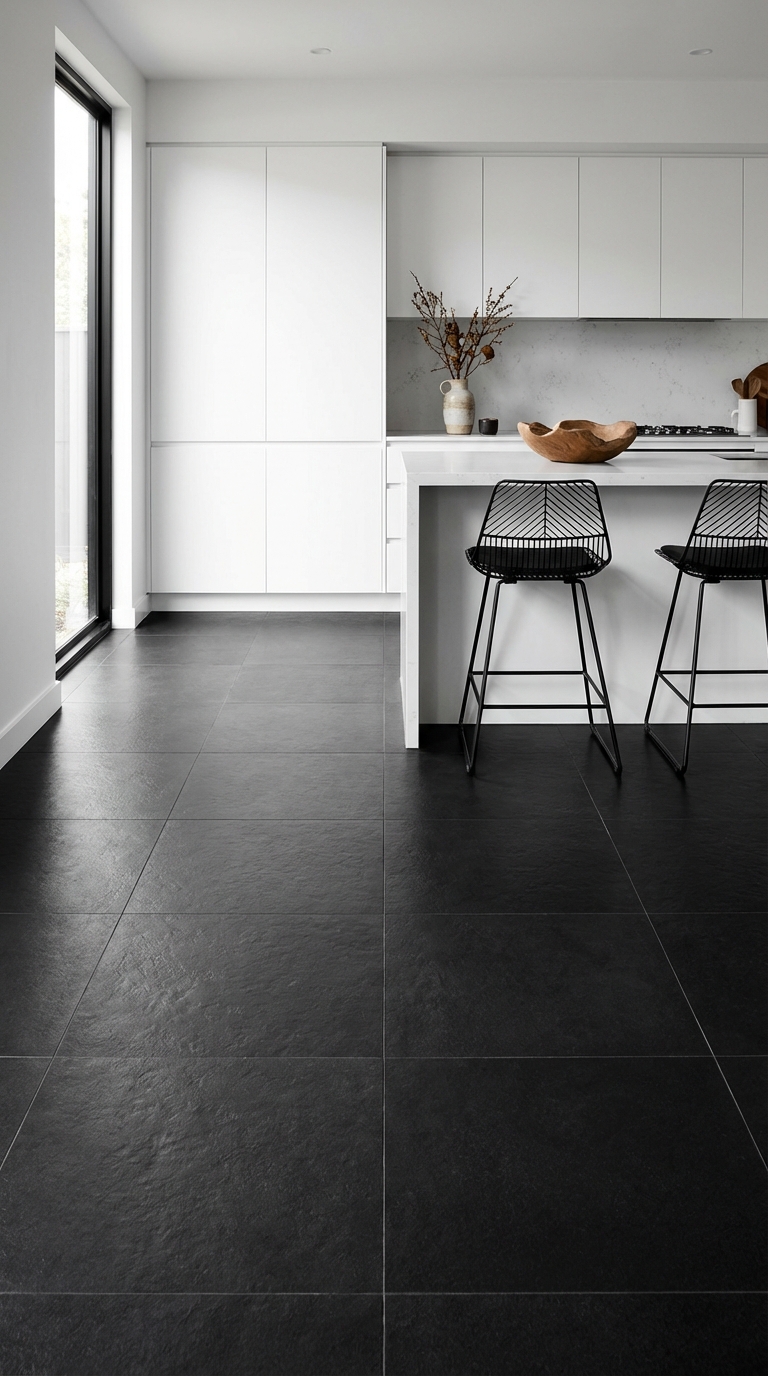 Matte Black Modern Tile Impact