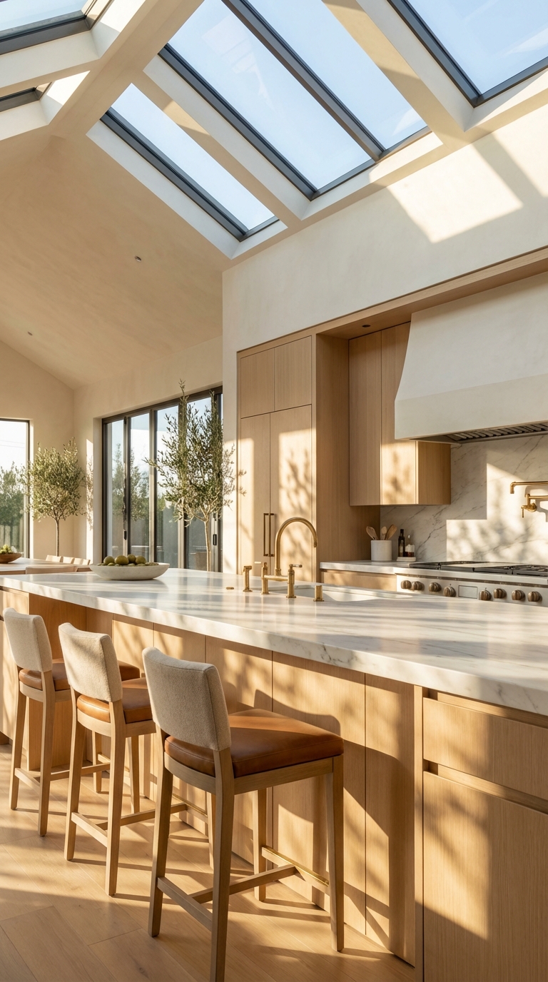 Skylight Filled Luxury Kitchen Design