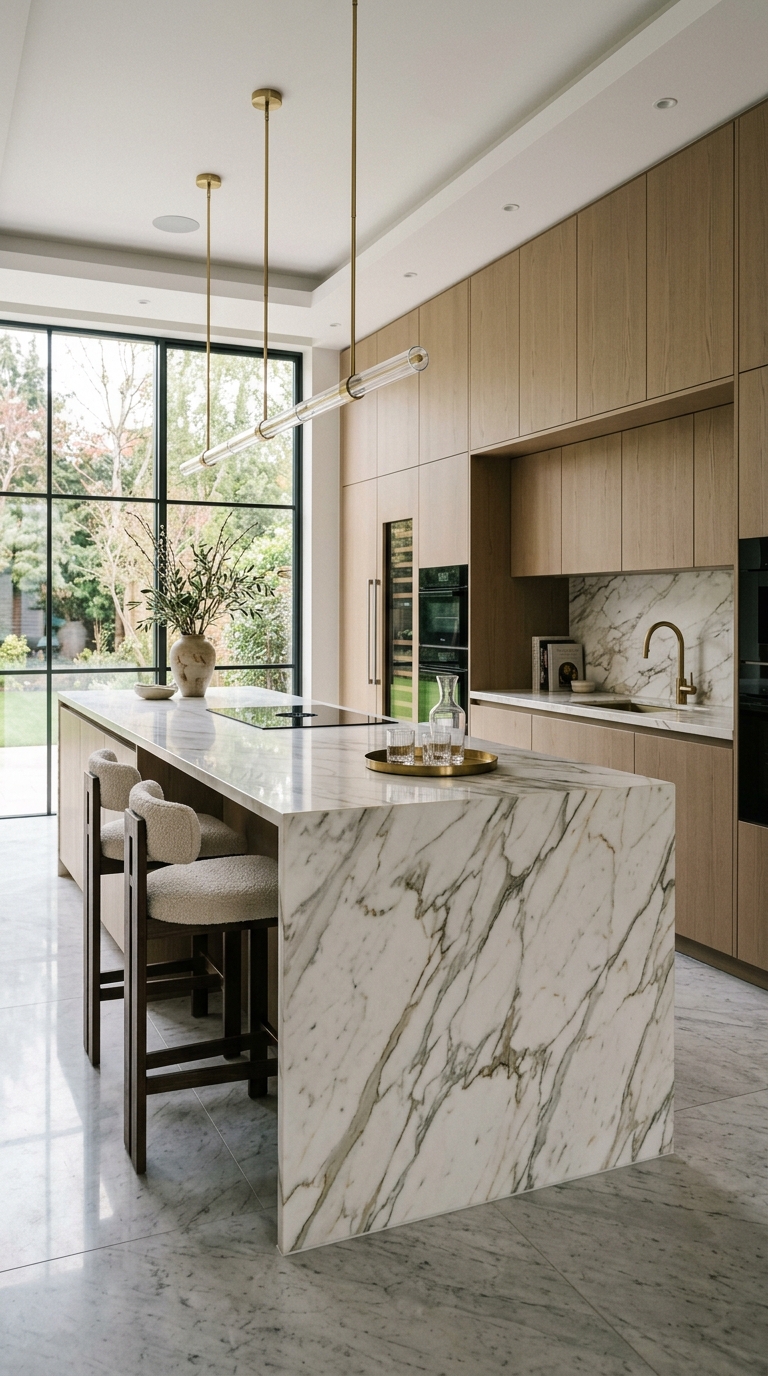 Streamlined Minimal White Kitchen Design