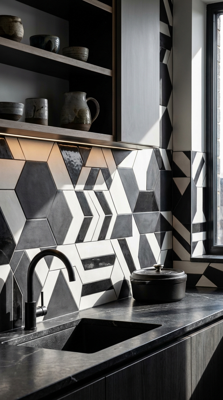 Bold Geometric Patterns That Elevate Modern Kitchens