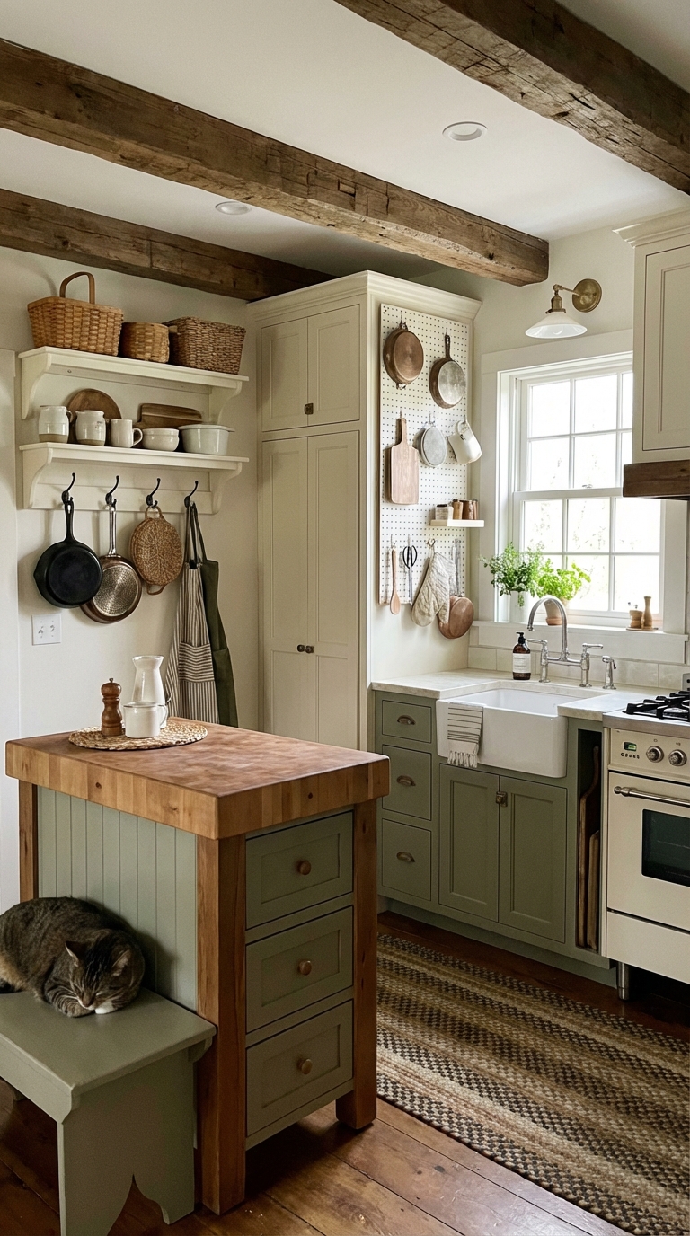 Classic Farmhouse Sink With Warm Wood Accents