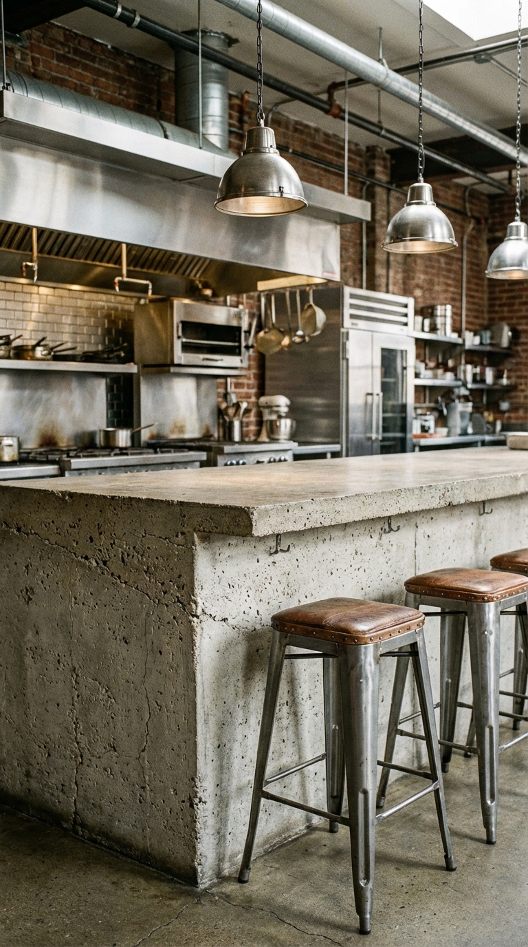 Concrete And Steel Urban Kitchen Style
