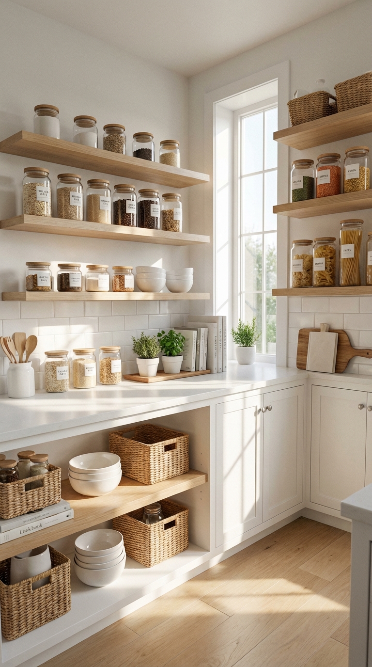 Embrace Minimalism with Symmetrical Floating Shelves