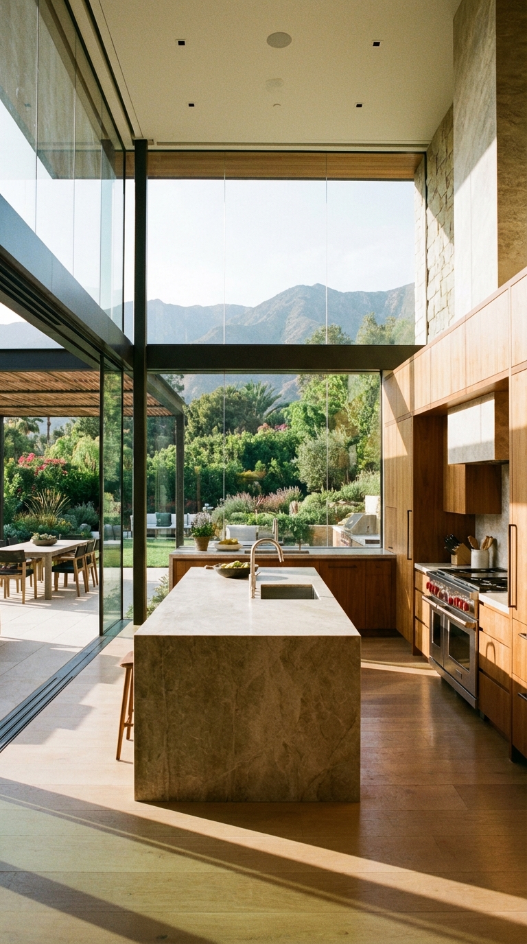 Seamless Indoor Outdoor Modern Kitchen Experience