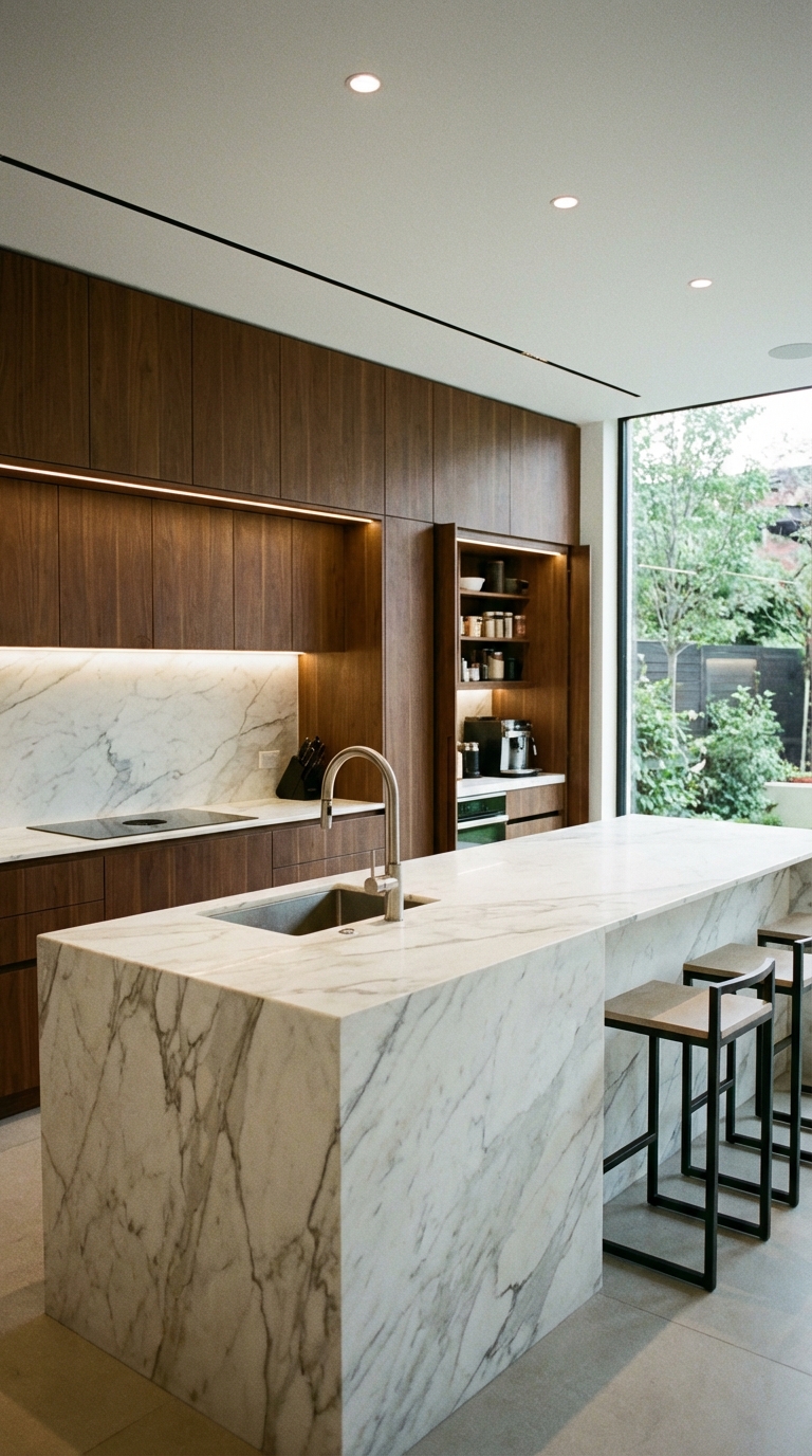 Minimalist Wood And Marble Contemporary Balance