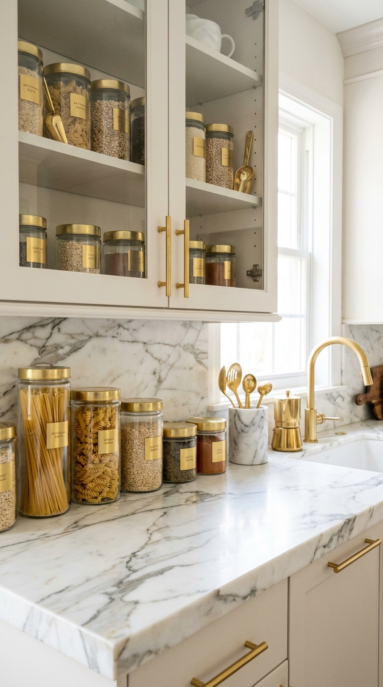 Elevate Your Counters with Marble and Gold