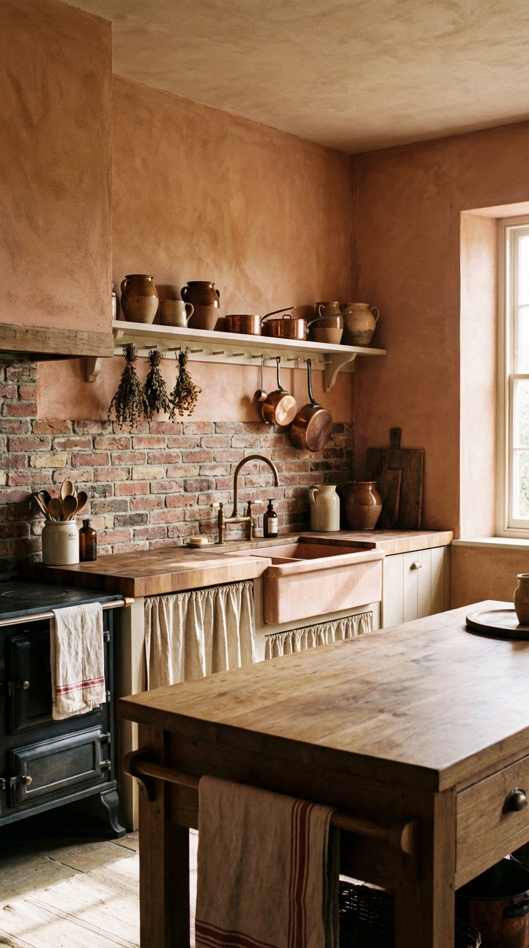 Terracotta Tones And Brick Wall Character