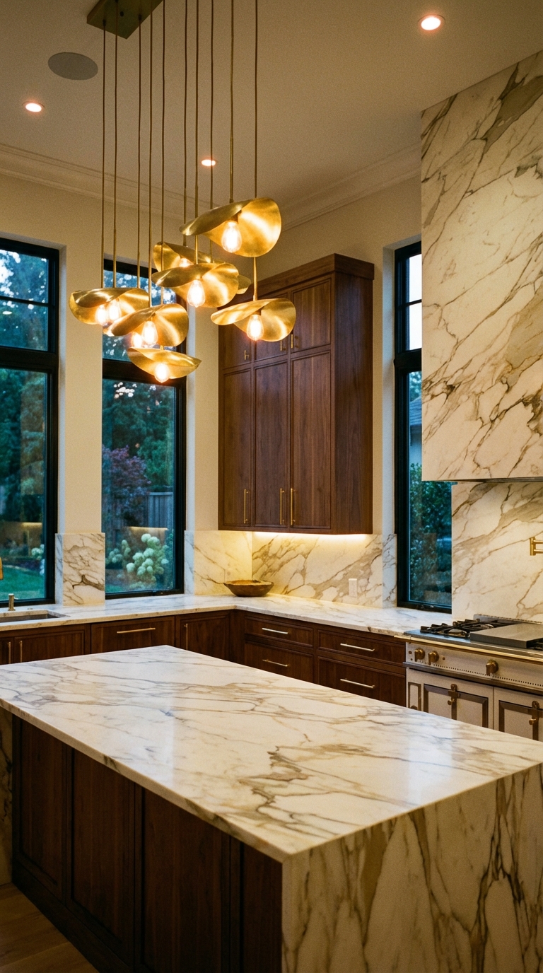 Elegant Sculptural Pendant Lighting Statement