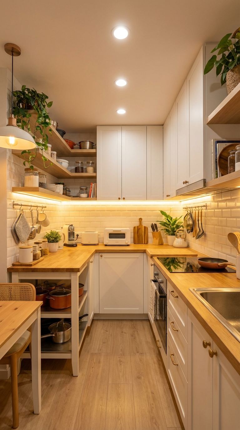 Compact Kitchen Under Cabinet Glow Effect