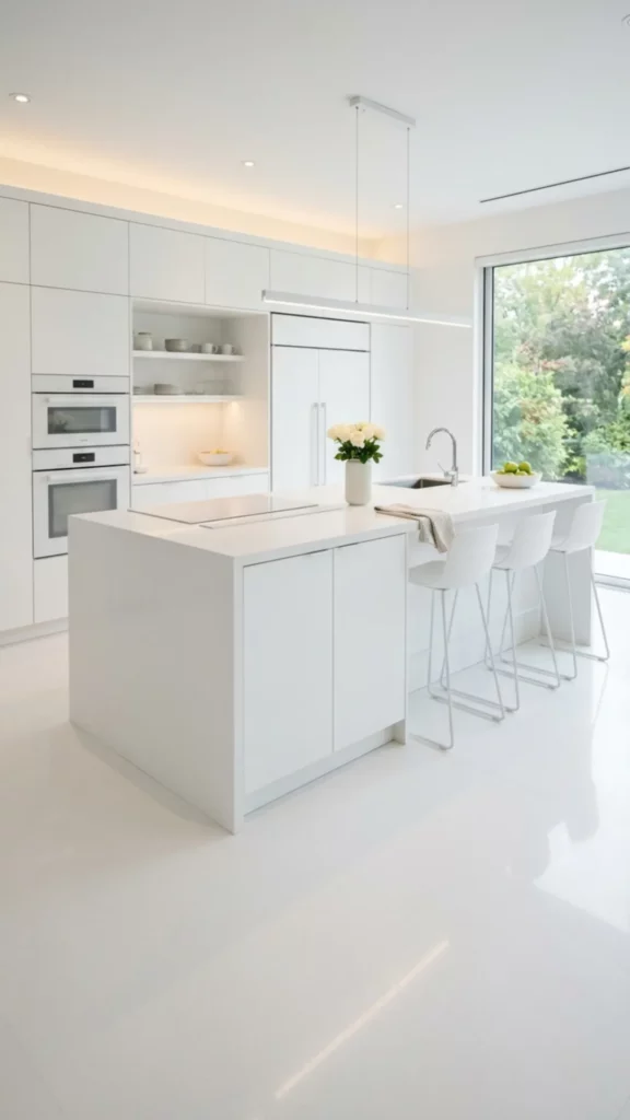 Sleek Contemporary White Kitchen Design