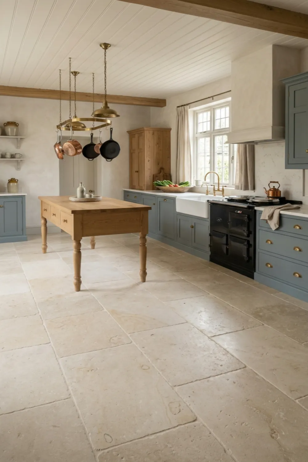 French Limestone Kitchen Floors