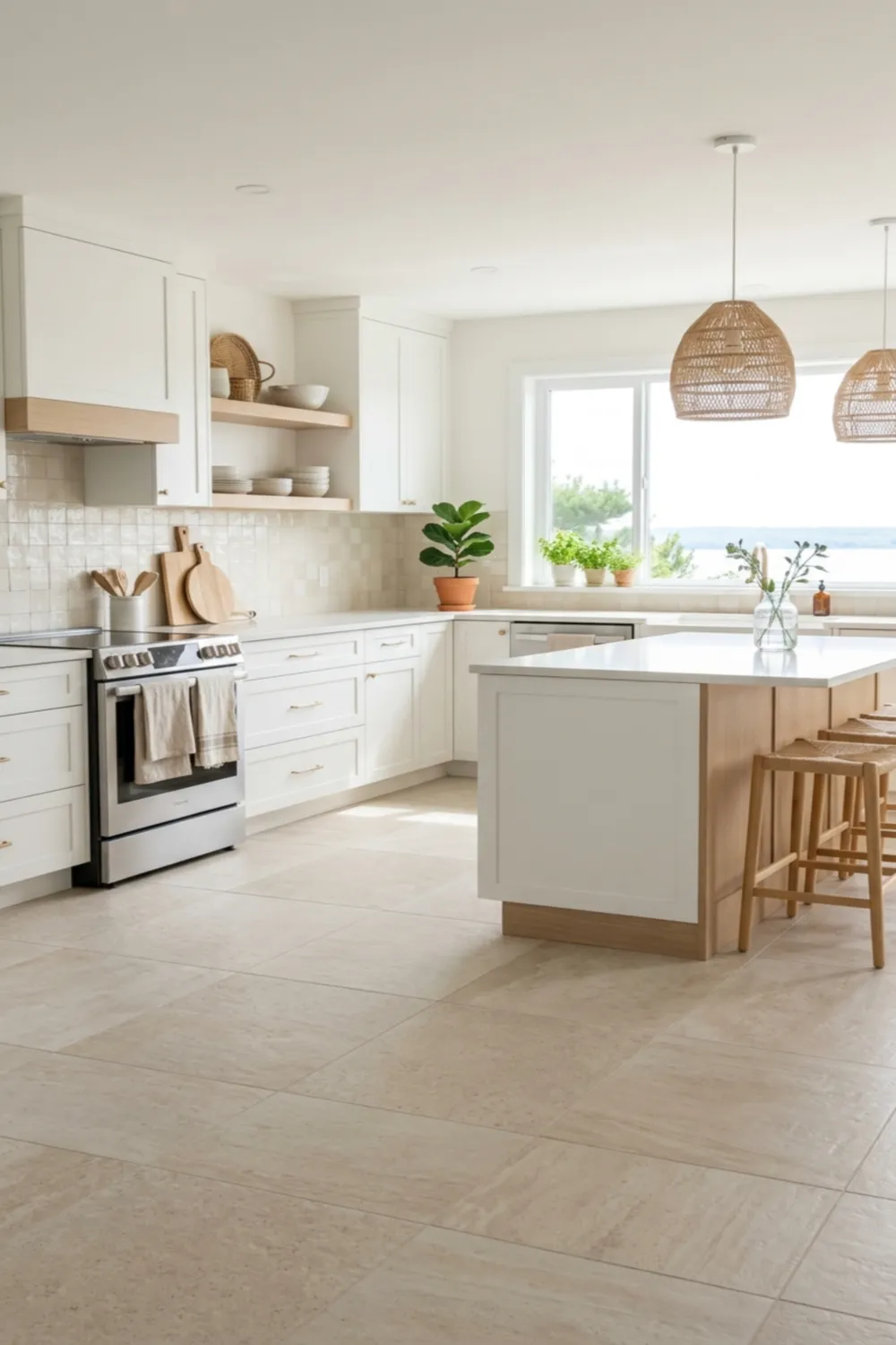 Statement Tile Kitchen Floors with Bold Designs